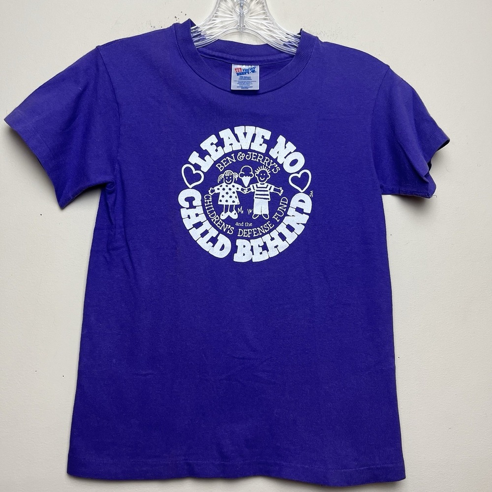 VTG 90s Ben And Jerry's‎ Children's Defense Fund T-Shirt M Leave No Child Behind